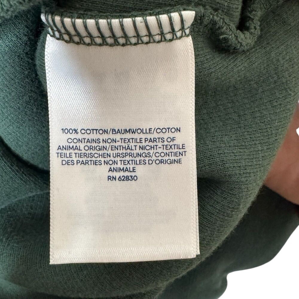 Lands End Green Quarter Zip Knit Pullover 100% Cotton Mens XL Normcore Classic - Picture 3 of 5